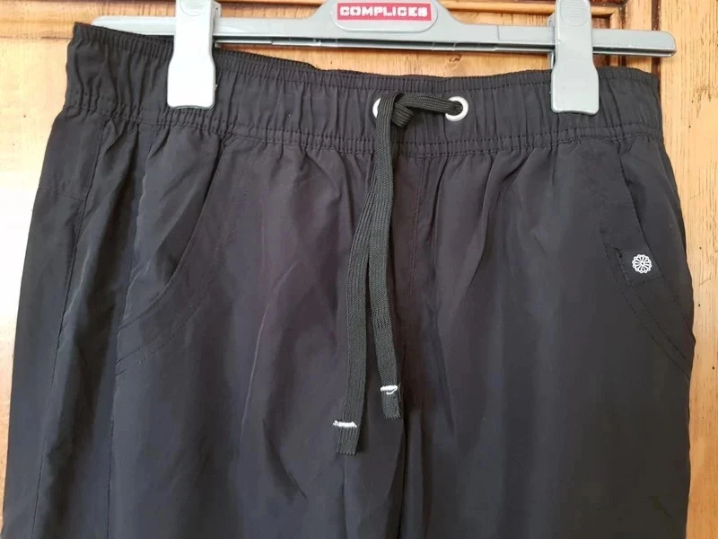 calças de fato de treino novas tamanho s 36/38 preto impermeável marca crivit – photo 3